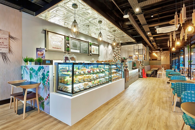 Internal image of a Muffin Break cafe